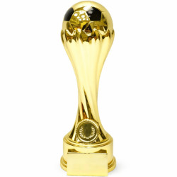 Soccer Trophy gold w blak h 