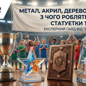 Метал, акрил, дерево чи скло: з чого роблять сучасні статуетки та кубки?